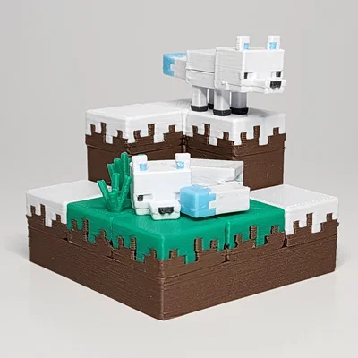 Kit Card/Móc Khóa Cáo Mini lấy cảm hứng Minecraft