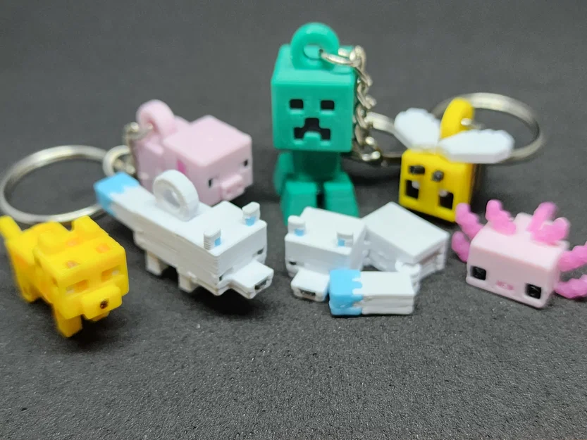 Kit Card/Móc Khóa Cáo Mini lấy cảm hứng Minecraft - Image 5