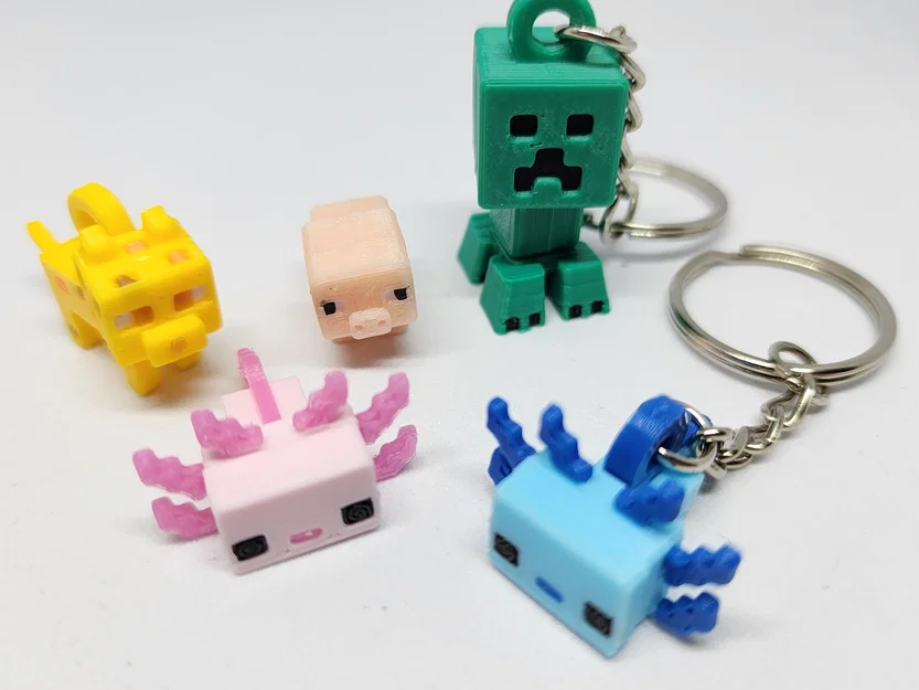 Bộ Kit Card/Móc Khóa Axolotl mini phong cách Minecraft - Image 3