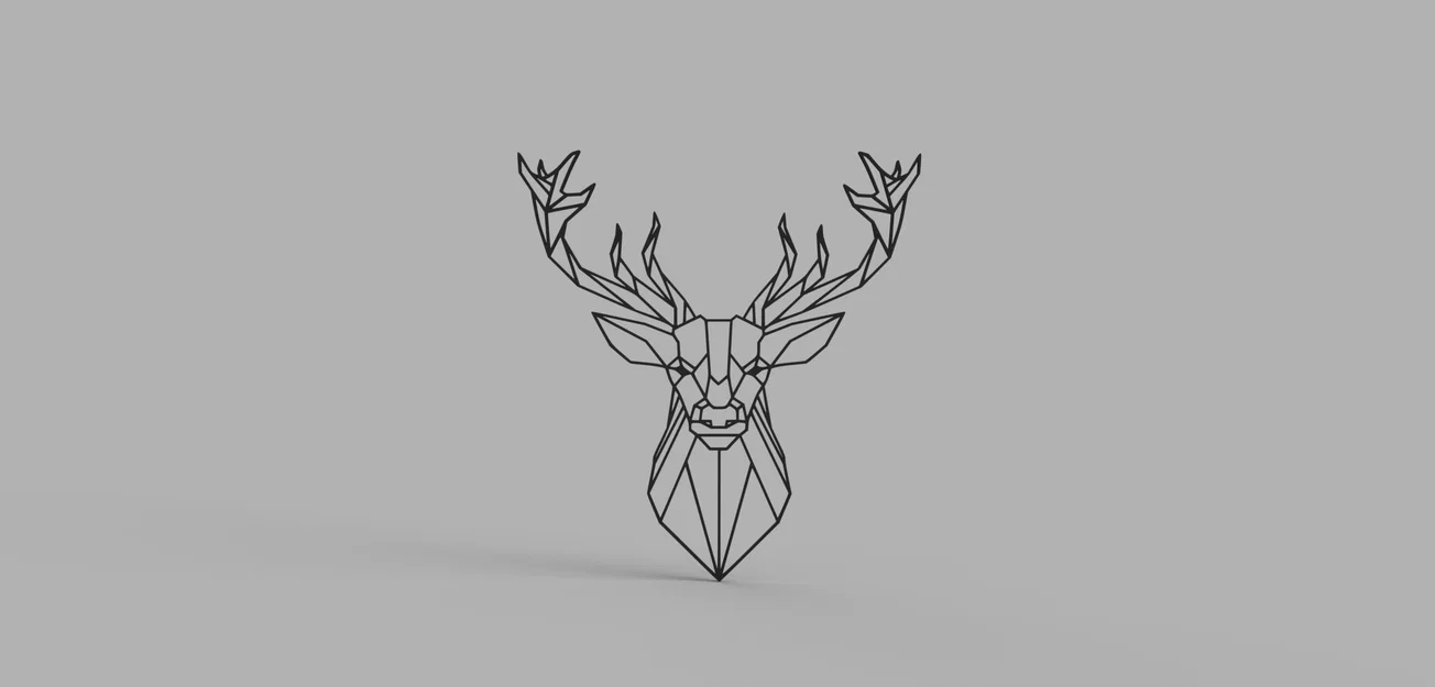 Hirsch Wall Art - Mẫu Đầu Hươu Trang Trí Tường Độc Đáo In 3D - Image 1