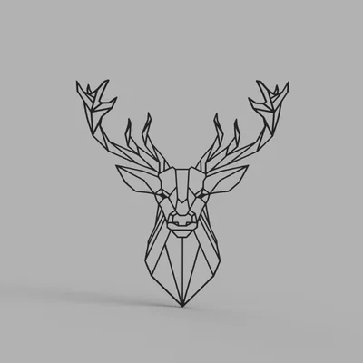 Hirsch Wall Art - Mẫu Đầu Hươu Trang Trí Tường Độc Đáo In 3D