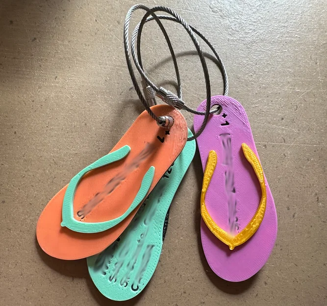 Thẻ hành lý hình dép kẹp FlipFlop Luggage Tag 3D độc đáo - Image 1