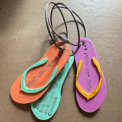 Thẻ hành lý hình dép kẹp FlipFlop Luggage Tag 3D độc đáo