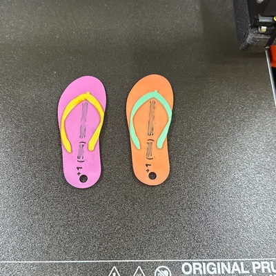 Thẻ hành lý hình dép kẹp FlipFlop Luggage Tag 3D độc đáo