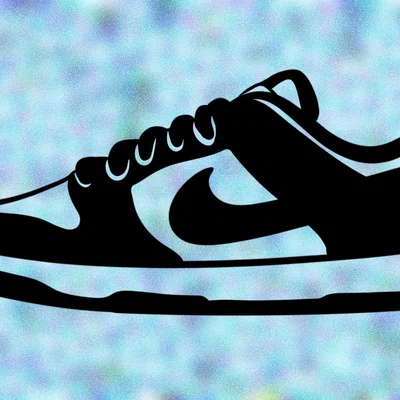 Mô hình trang trí tường Nike Dunk Panda 3D