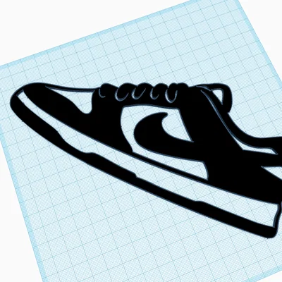 Mô hình trang trí tường Nike Dunk Panda 3D