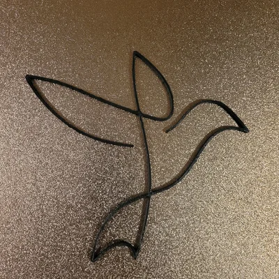 Mẫu in 3D nghệ thuật hình chim tối giản trang trí tường