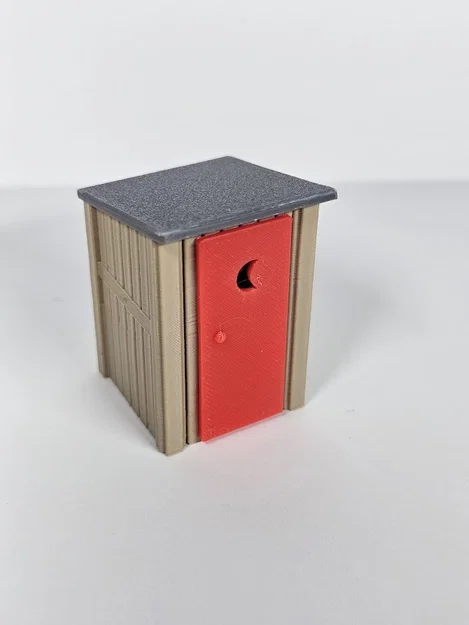 Nhà vệ sinh ngoài trời O Scale với cửa trăng khuyết - Image 2