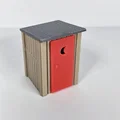 Nhà vệ sinh ngoài trời O Scale với cửa trăng khuyết - Thumbnail 2