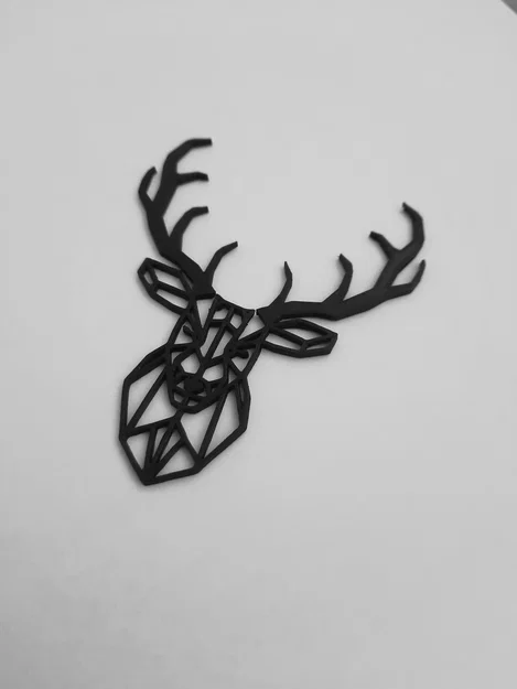 Mô hình đầu hươu decor nghệ thuật phong cách Low-poly cho in 3D - Image 2