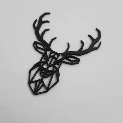 Mô hình đầu hươu decor nghệ thuật phong cách Low-poly cho in 3D