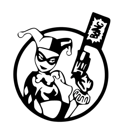Mô hình 3D Harley Quinn trang trí phong cách ấn tượng
