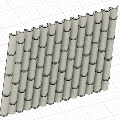 Mô hình trang trí họa tiết tre Bamboo Pattern in 3D ấn tượng