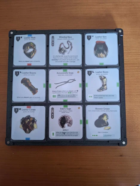 Khay 3D Gear Grid cho thẻ bài Kingdom Death Monster - Image 2