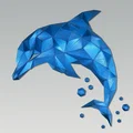Tranh Treo Tường Cá Heo Dễ Thương (Cute Dolphin Wall Art) - Thumbnail 1