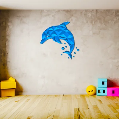 Tranh Treo Tường Cá Heo Dễ Thương (Cute Dolphin Wall Art)