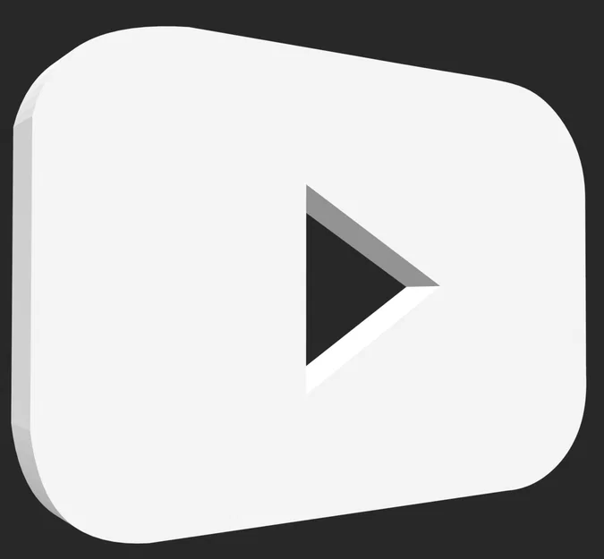 Mô hình logo YouTube 3D in không cần support cực đẹp - Image 1