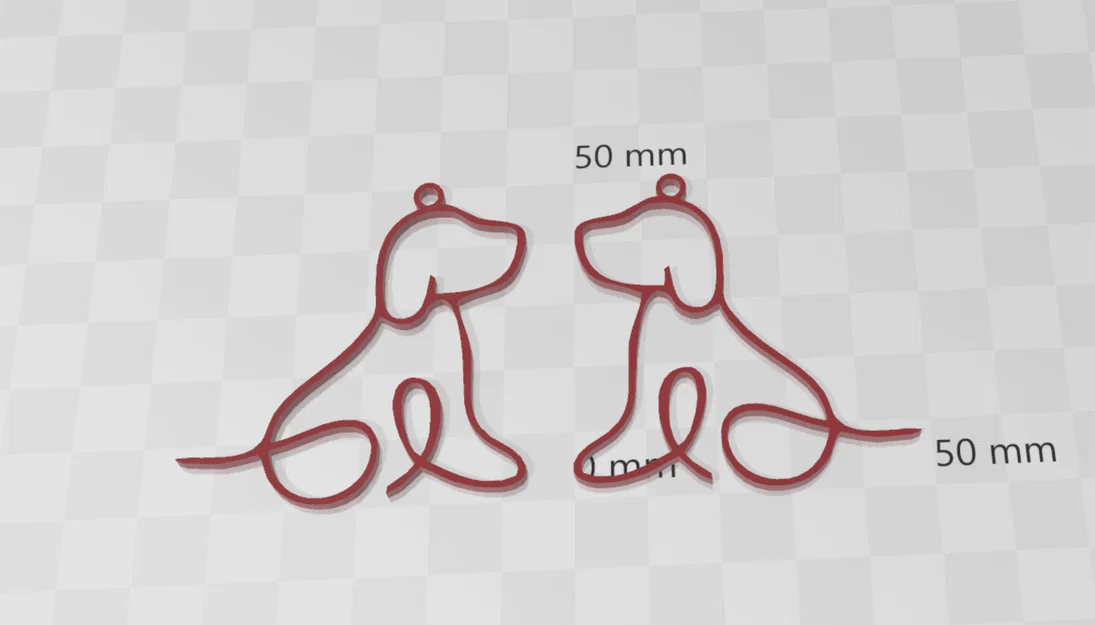 Bông tai 3D hình chú chó đáng yêu - Tinh tế và dễ in - Image 1