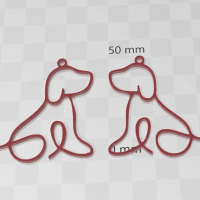 Bông tai 3D hình chú chó đáng yêu - Tinh tế và dễ in