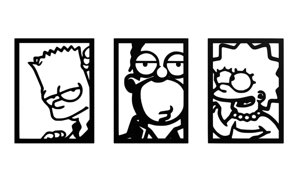 Mô hình treo tường gia đình The Simpsons trang trí nhà cửa - Image 2
