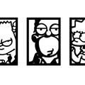 Mô hình treo tường gia đình The Simpsons trang trí nhà cửa - Thumbnail 2