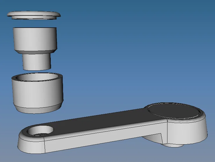 Tay quay kính cửa xe hơi (không cần support hay ốc vít) - Image 2