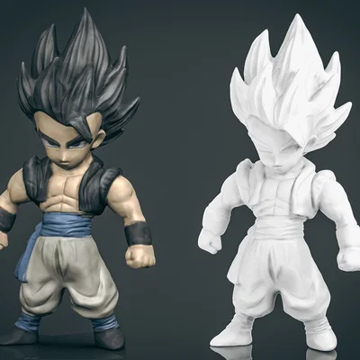 Bộ sưu tập mô hình 3D Dragon Ball 4 nhân vật (Majin Boo, Piccolo, Gogeta)
