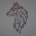 Tranh treo tường 3D hình sói Geometric - WOLF wall art - Thumbnail 2