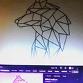 Tranh treo tường 3D hình sói Geometric - WOLF wall art - Thumbnail 3