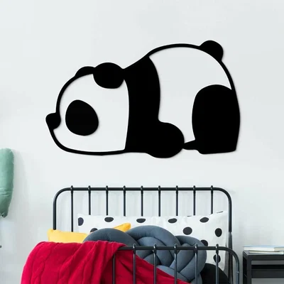 Mẫu Tranh Treo Tường Hình Gấu Trúc Cute Cho Phòng Bé In 3D
