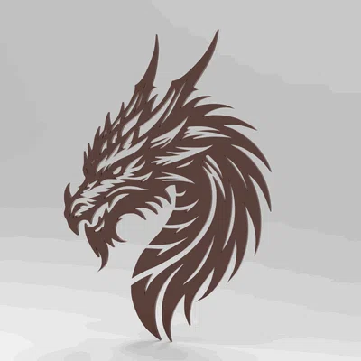 Tranh treo tường Đầu Rồng (Dragon Head Wall Art)