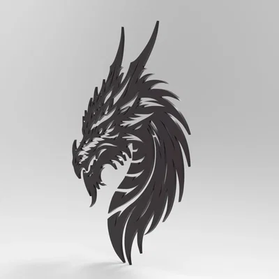 Tranh treo tường Đầu Rồng (Dragon Head Wall Art)