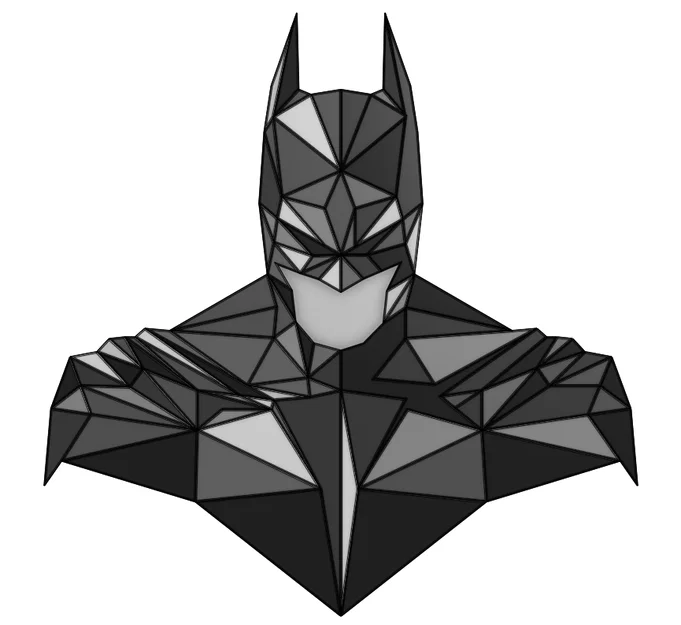 Mô hình Batman Geometric độc đáo cho người yêu thích in 3D - Image 1