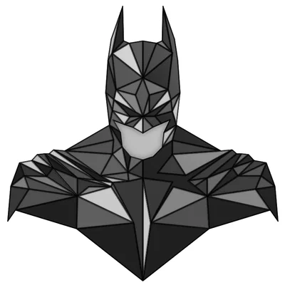 Mô hình Batman Geometric độc đáo cho người yêu thích in 3D
