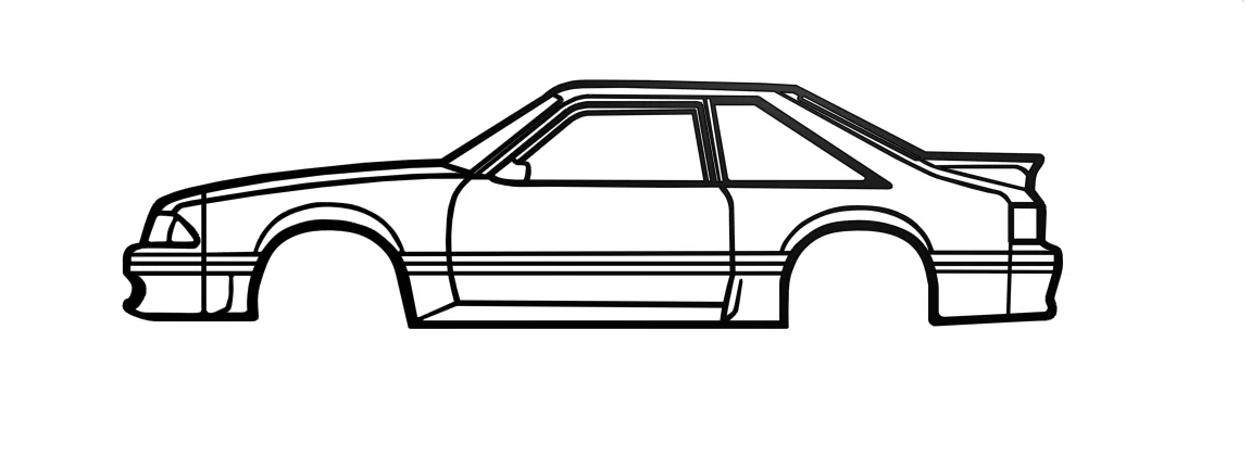 Mẫu tranh treo tường Foxbody Mustang trang trí cho người yêu xe - Image 1