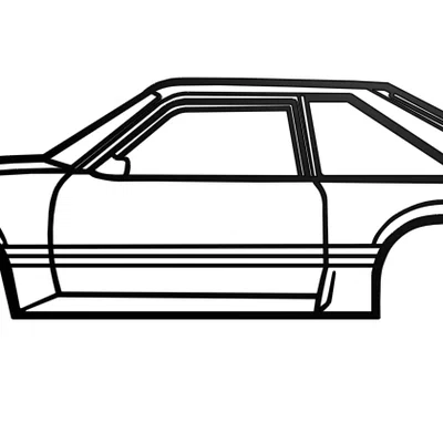 Mẫu tranh treo tường Foxbody Mustang trang trí cho người yêu xe