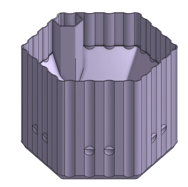 Chậu tự tưới nước (in 1 lần kiểu Spiral Vase/Vase Mode) - Image 4