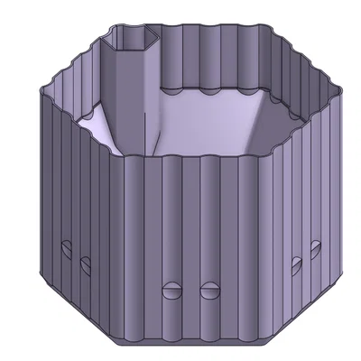 Chậu tự tưới nước (in 1 lần kiểu Spiral Vase/Vase Mode)