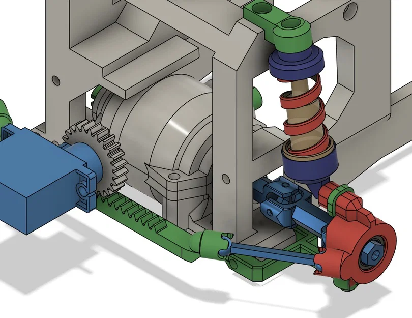Hệ treo McPherson Strut cho xe RC (tỉ lệ 1/12) - Image 1