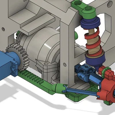 Hệ treo McPherson Strut cho xe RC (tỉ lệ 1/12)