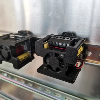 BTT TMC 5160T / TMC5160T Plus (w/o case) - Ống gió quạt 3010 + adapter gắn DIN rail