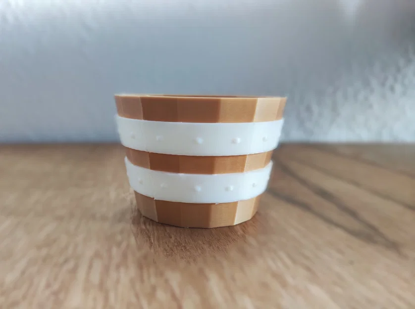 Chậu cây cảnh mini hình thùng gỗ Bucket-Pot - Mẫu in 3D đẹp mắt - Image 2