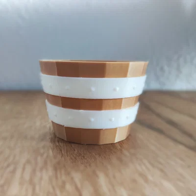 Chậu cây cảnh mini hình thùng gỗ Bucket-Pot - Mẫu in 3D đẹp mắt