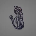 Tranh treo tường 3D hình mèo phong cách Geometric tối giản - Thumbnail 2