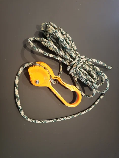 #0064 Carabiner nhỏ gọn siêu chắc + Cord Tensioner [Cam Action, paracord 4mm] - Image 3