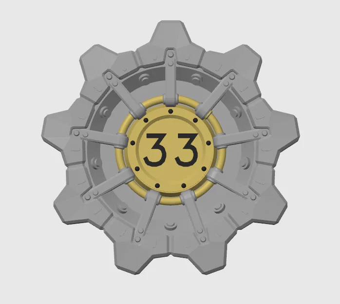 Mô hình 3D Cánh cửa Vault 33 cho người hâm mộ Fallout - Image 1