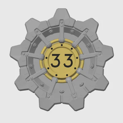 Mô hình 3D Cánh cửa Vault 33 cho người hâm mộ Fallout