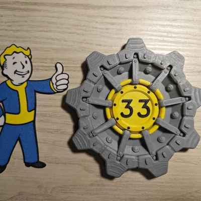 Mô hình 3D Cánh cửa Vault 33 cho người hâm mộ Fallout