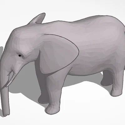 Mô hình chú voi 3D linh hoạt cho sưu tập và trang trí