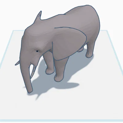 Mô hình chú voi 3D linh hoạt cho sưu tập và trang trí